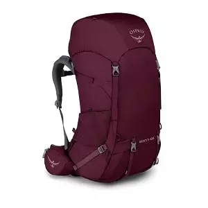 Sac à dos osprey bordeau pour la randonnée femme grande durée